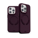 Husa iPhone 15 Pro, Clip-On Vegan Leather, MagSafe Compatible, Purple