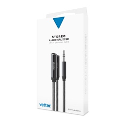 [34888] Stereo Audio Splitter, 3.5mm Extension Cable, VETTER