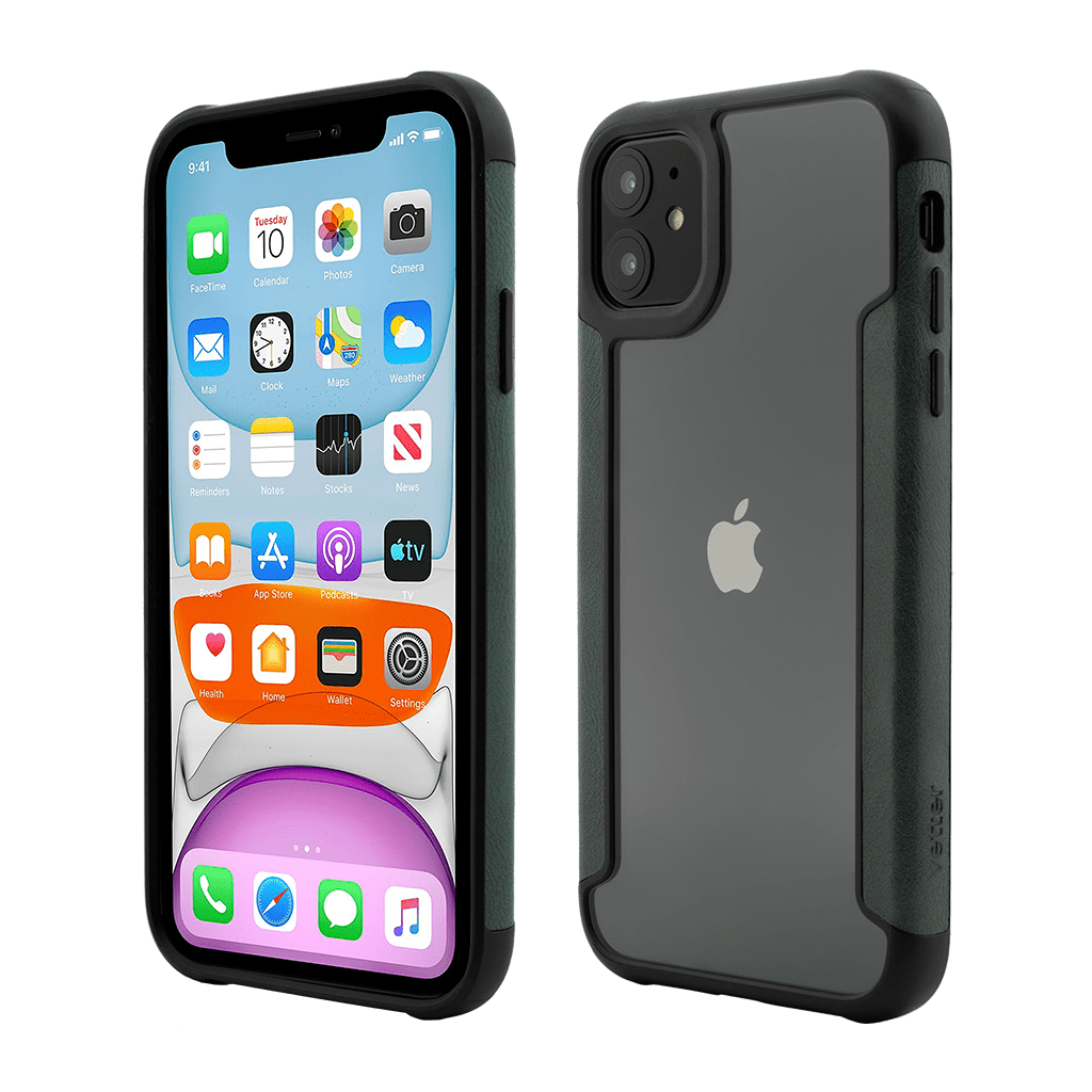 Husa iPhone 11, Smart Case, Soft Edge and Clear Back, Green