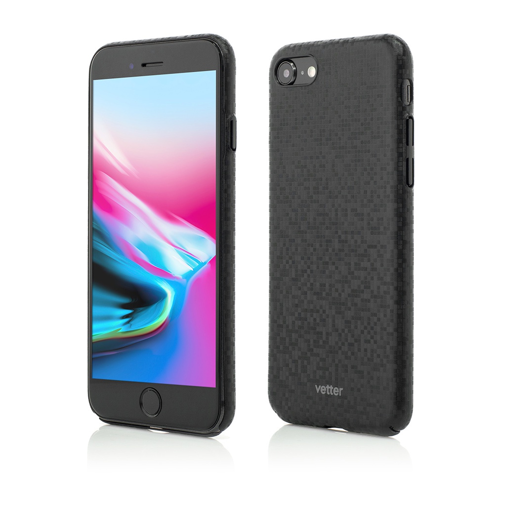 Husa iPhone SE (2020), 8, Smart Case Pixel FX, Ultra Slim, Black