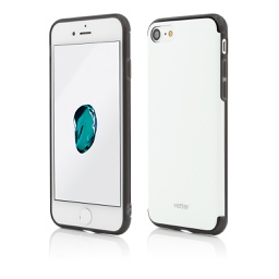 [35023] Husa iPhone SE (2020), 8, 7, Clip-On Hybrid Slim Series, Carbon Look, White