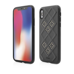 [47259] Husa iPhone Xs, Smart Case, 3D Rhombus Design, Black