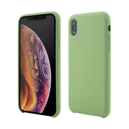 [46299] Husa iPhone XS, X, Clip-On Soft Touch Silk Series, Green