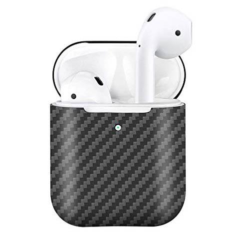 Husa Case for AirPods 2, made from Carbon, Matt Black