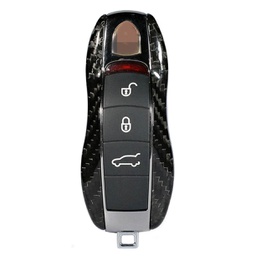 [50756] Case for Porsche Key with 3 Button Layout, made from Carbon, Glossy Black