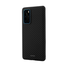 [52417] Husa Huawei P40, Clip-On Ultra Slim, made from Aramid Fiber, Kevlar, Magnetic, Black