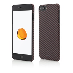 [38254] Husa iPhone 8 Plus, 7 Plus, Clip-On Ultra Slim, Made from Aramid Fiber, Kevlar, Brown