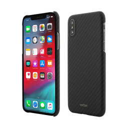 [50597] Husa iPhone XS Max, Clip-On Ultra Slim, Made from Aramid Fiber, Kevlar, Magnetic, Black