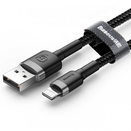[49444] Baseus, Kevlar Cable, USB For Lightning, 2.4A, 0.5m, Grey + Black