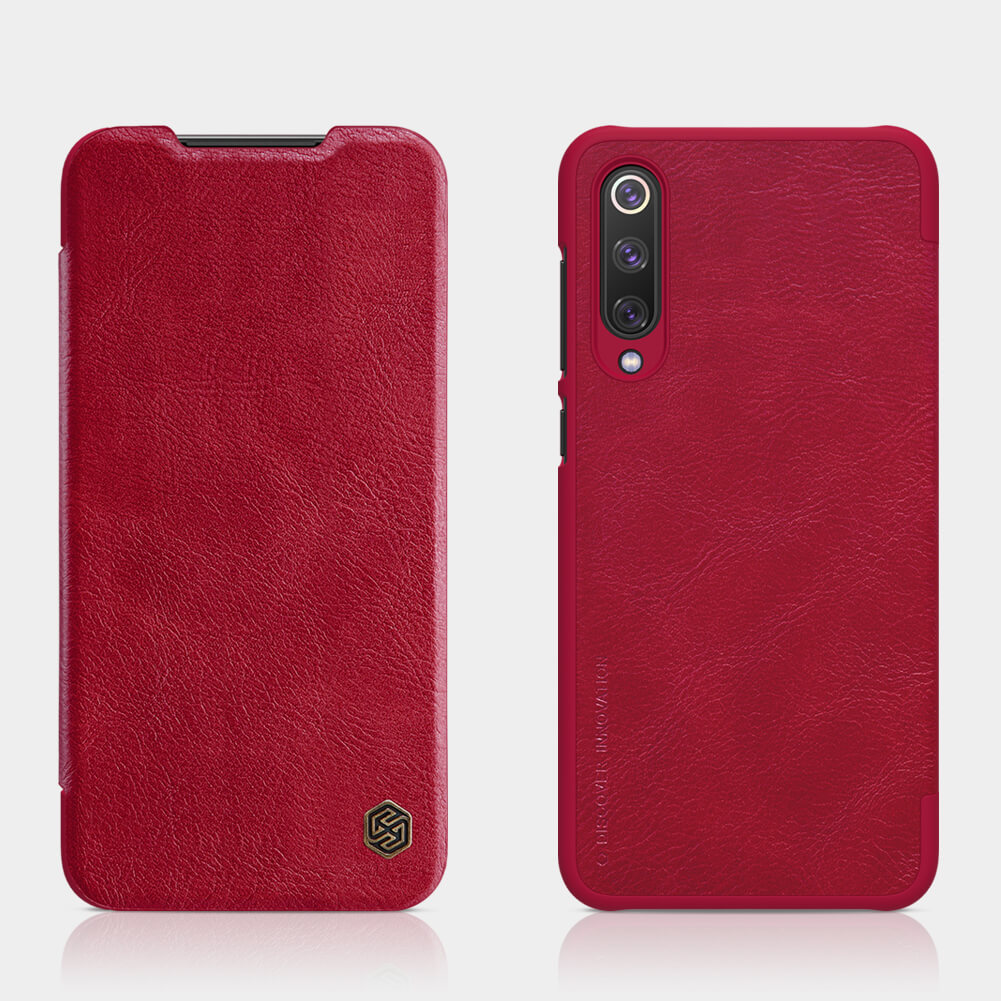 Husa Nillkin, Xiaomi 9 SE, Qin Leather Case, Red