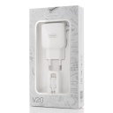 Incarcator Retea Tranyoo, V20, Fast Charge Kit, 2 x USB + Lightning Cable, White
