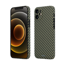 [54597] Husa iPhone 12 mini, Clip-On Super Slim, made from Aramid Fiber, Kevlar, Green