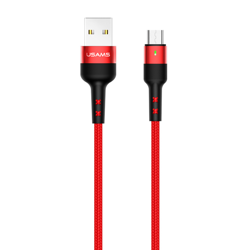 Cabluri USAMS, U26 Micro, Charging and Data Cable, US-SJ312, 1m, Red