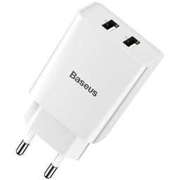[54951] Incarcator Retea Baseus, Speed Mini Dual U, 2 x USB, 10.5W, White