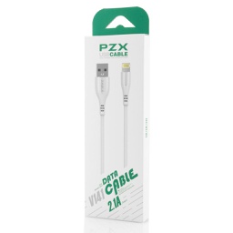 [55031] PZX, Lightning Cable, Quick Charge, 2.1A, V141, 1m, White