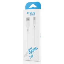 [55032] PZX, Type-C Cable, Quick charge, 2.1A, V142, 1m, White