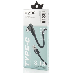 [55040] PZX, Type-C Cable, V139, 3.1A, 1m, Black