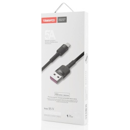 [55069] Tranyoo, S5, Micro USB Cable, 1m, Black