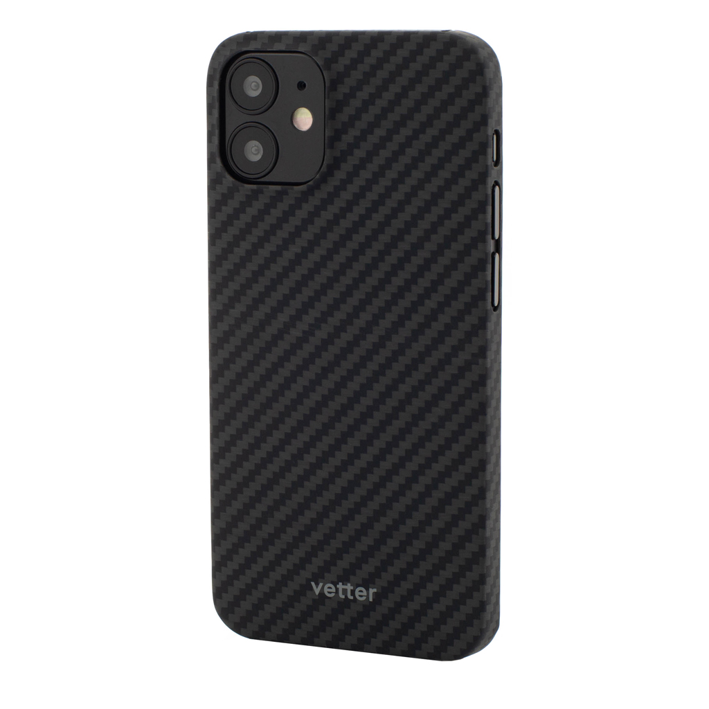 Produs Resigilat, Husa iPhone 12 mini, Clip-On Ultra Slim, made from Aramid Fiber, Kevlar, Black
