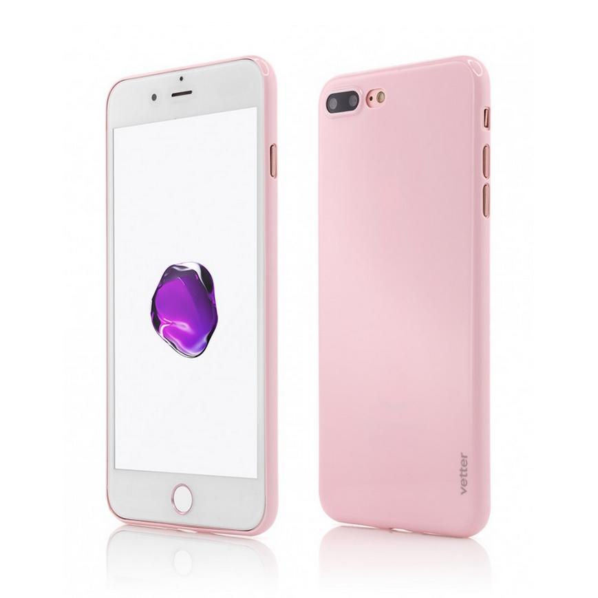 Produs Resigilat, Husa iPhone 8 Plus, 7 Plus, Clip-On, Ultra Thin Air Shiny Series, Pink