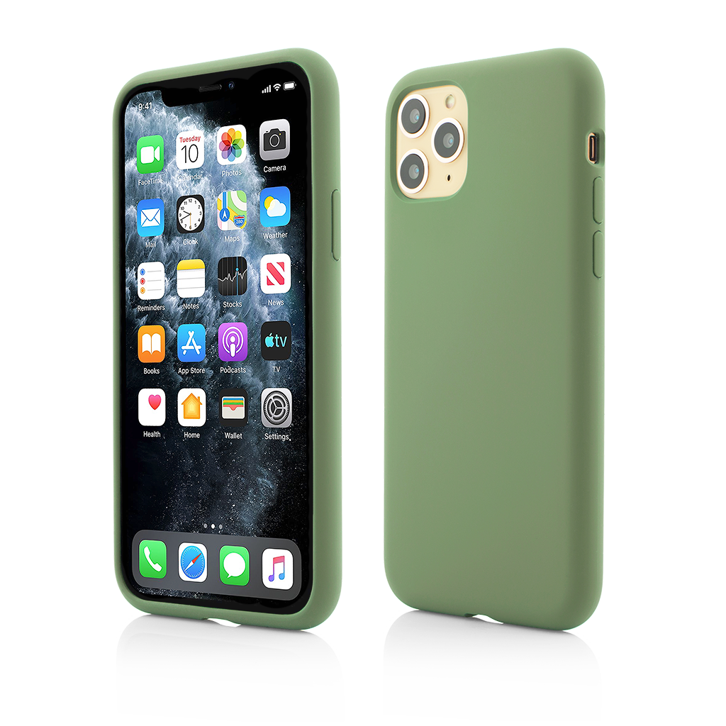 Produs Resigilat, Husa iPhone 11 Pro, Clip-On Soft Touch Silk Series, Green