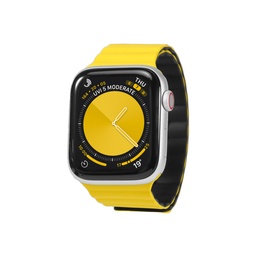 [61277] keepON, magnetic band for Apple Watch 9, 8, 7, 6, 5, 4, 38/40/41mm, yellow and black