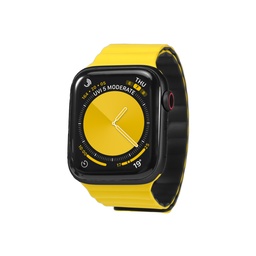 [61279] keepON, magnetic band for Apple Watch 7, 6, 5, 4, 42/44/45mm, Yellow and Black