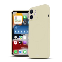 [61415] Husa iPhone 12 mini Soft Pro Ultra, MagSafe Compatible, Milky White