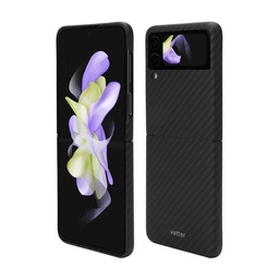 [61516] Husa Samsung Galaxy Z Flip4 5G, Clip-On, made from Aramid Fiber, Kevlar, Black