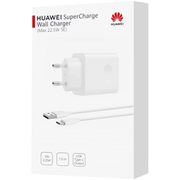 [62452] Incarcator Huawei SuperCharge HW-100225E00 22.5W + Cable USB To Type C AP51, White