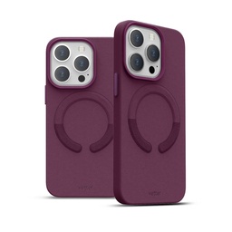 [62769] Husa iPhone 14 Pro, Clip-On Vegan Leather, MagSafe Compatible, Purple