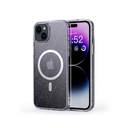 [62818] Husa iPhone 15, MagSafe Compatible, Soft Pro Glitter, Transparent