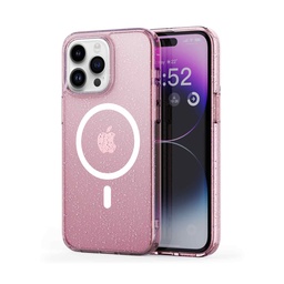 [62832] Husa iPhone 15 Pro Max, MagSafe Compatible, Soft Pro Glitter, Pink