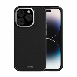 [63329] Husa iPhone 14 Pro, Clip-On MagSafe Compatible, Aramid Fiber, Hybrid  Kevlar, Black and Grey